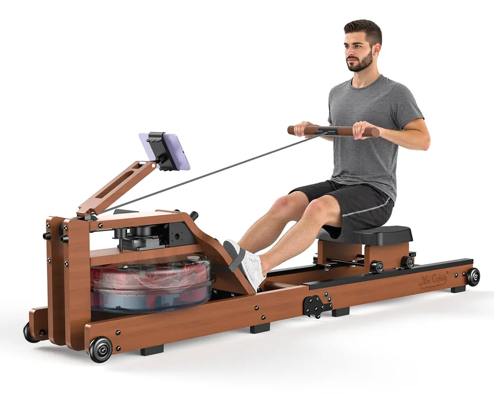 Water Rowing Machine for Home Use- Rower Machine 400LBS Weight Capacity with Dedicated Monitor & Comfortable Seat, Bluetooth APP (Upgrade rowering Machine)