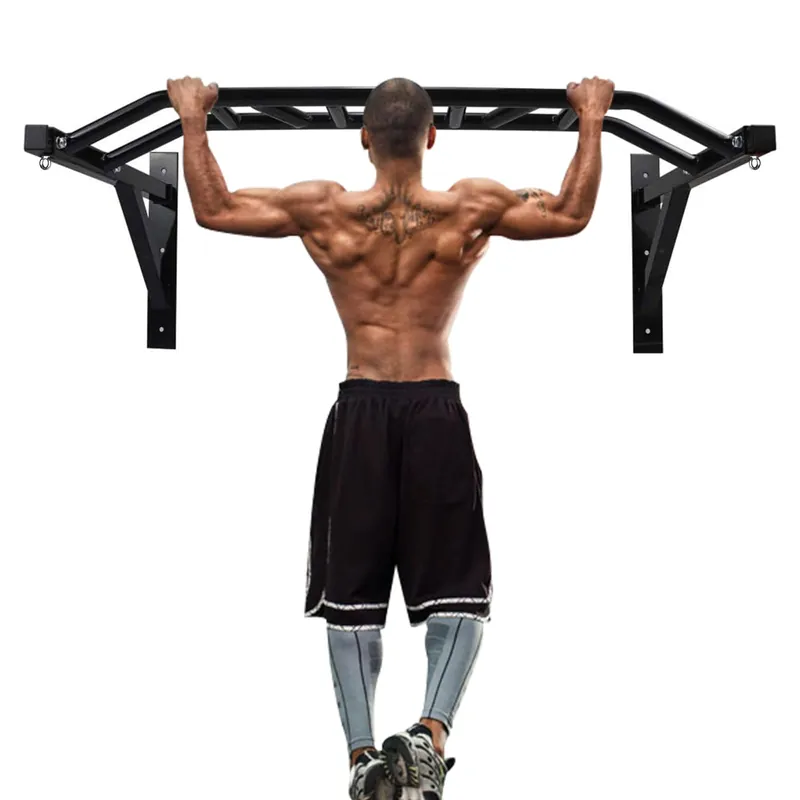 ptlsy Wall Mounted Pull Up Bar with Multi Grip for Pull-up Chin-up Multifunctional Heavy Duty Chin Up Bar Ideal for Home Gym Fitness and Workouts Cross-Training Full Body Strength Training