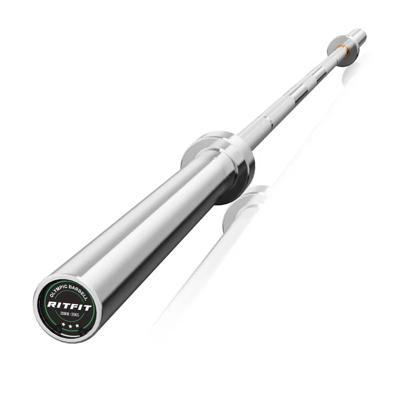 RitFit 7-foot Olympic Barbell Bar, General Purpose Weight Bar Suitable for Olympic Lifts and Power Lifts, 500LBS Capacity