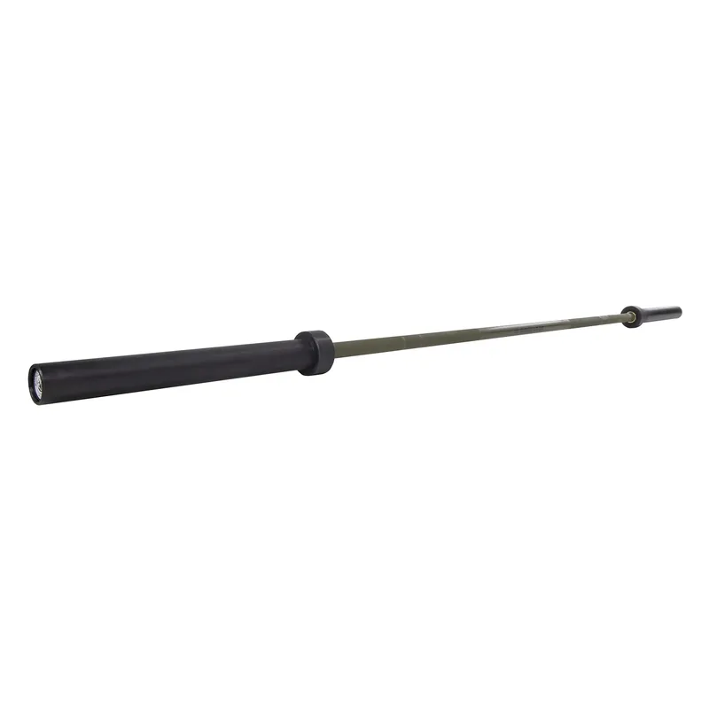 Fitvids 7ft Olympic Barbell 45LBS for Weightlifting and Powerlifting, 2 Inch Strength Training Bar with Needle Bearings, Green