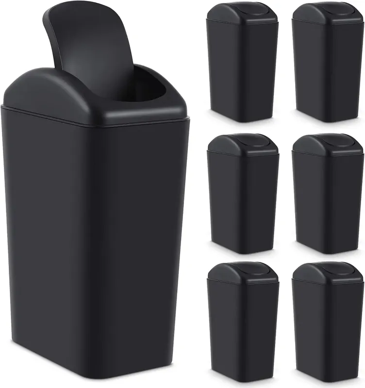 2 Pcs 3 Gallon Small Trash Can with Lid for Kitchen Bathroom Office Bedroom Waste Bin