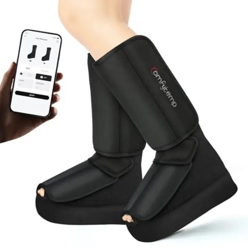 Cordless Foot and Calf Massager with Heat, Birthday Gift for Men Women
