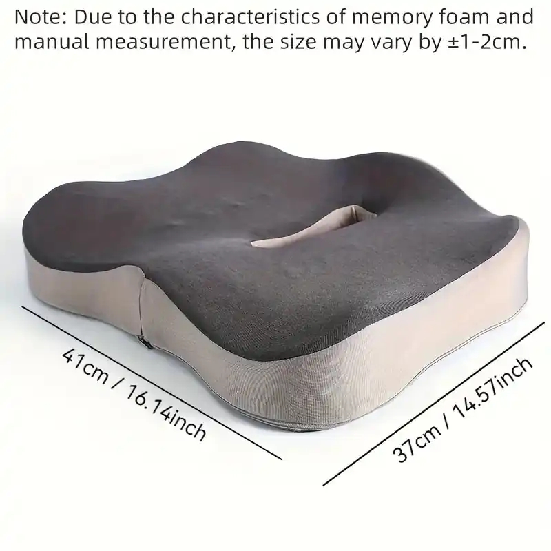 Memory Foam Seat Cushion Orthopedic Coccyx Cushion for Office Chair Car Seat