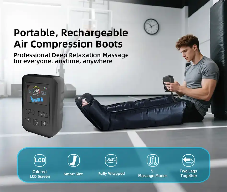 Air Pressure Compression Boots Relax Presoterapia Leg Massager for Sports Recovery