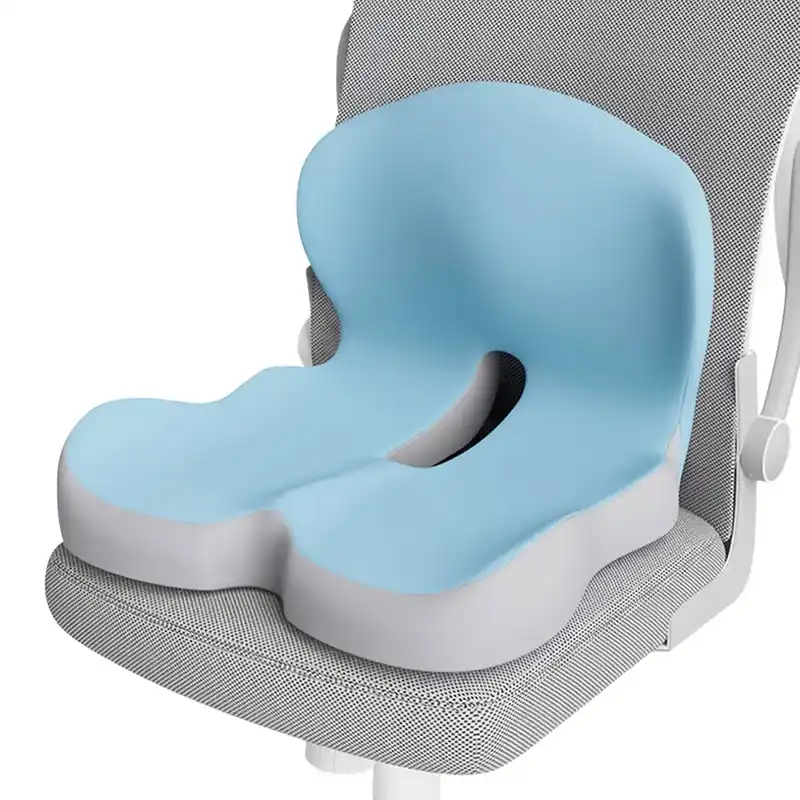 Memory Foam L-Shaped Integrated Seat Cushion with Lumbar Support Car Seat Cushion for Car Truck Desk Gaming Chair
