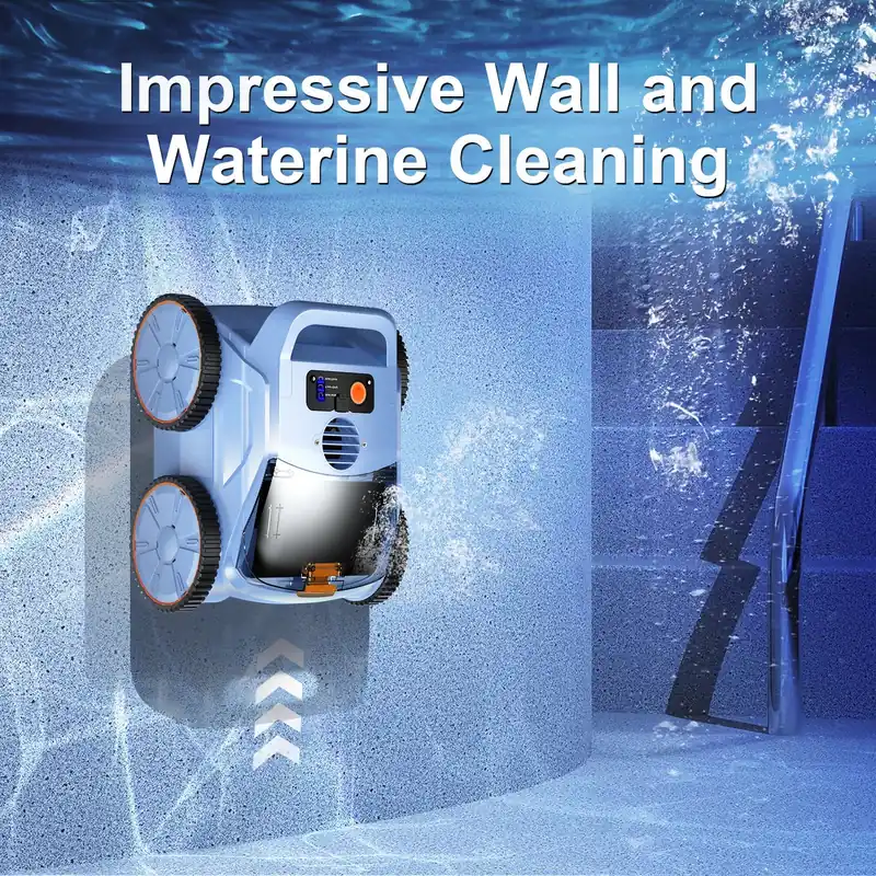 180 Mins Run time, Robotic Pool Cleaner for Inground Pools up to 2000 Sq.ft