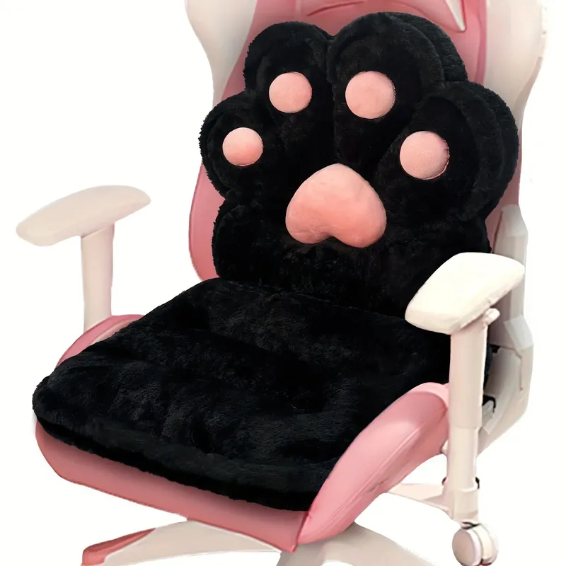 L-Shape Cat Paw Cushion, Soft Chair Pillow Kawaii Chair Cushions