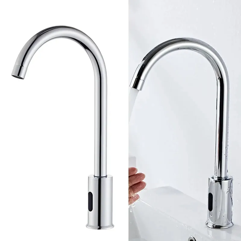 Touchless Bathroom Faucet Automatic Sensing Faucet, Alloy Modern Rotatable