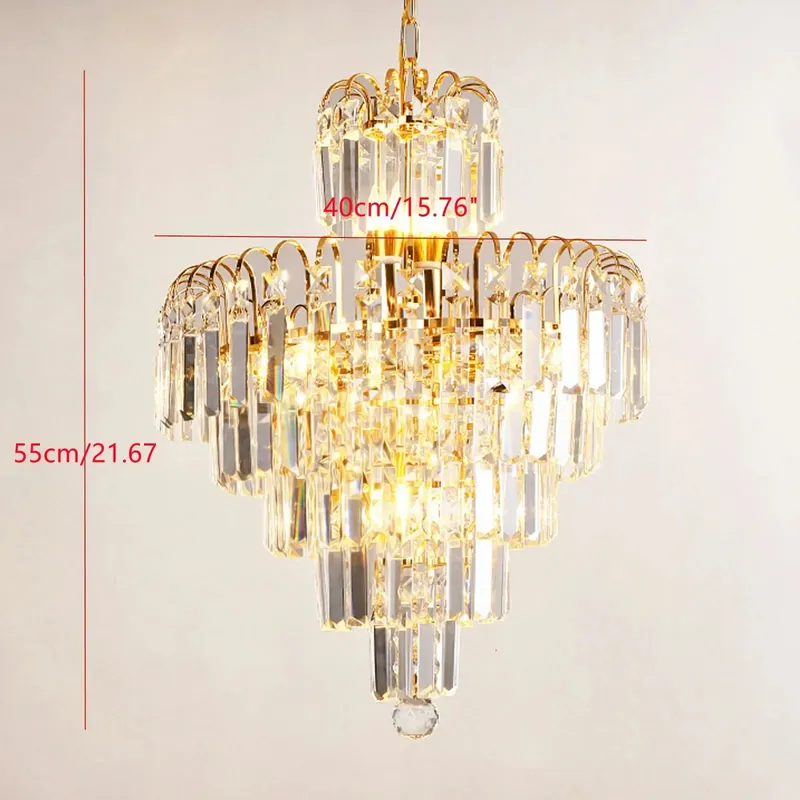 LED Crystal Chandelier, Modern Luxury Ceiling Light Lamp Pendant Fixture Lighting