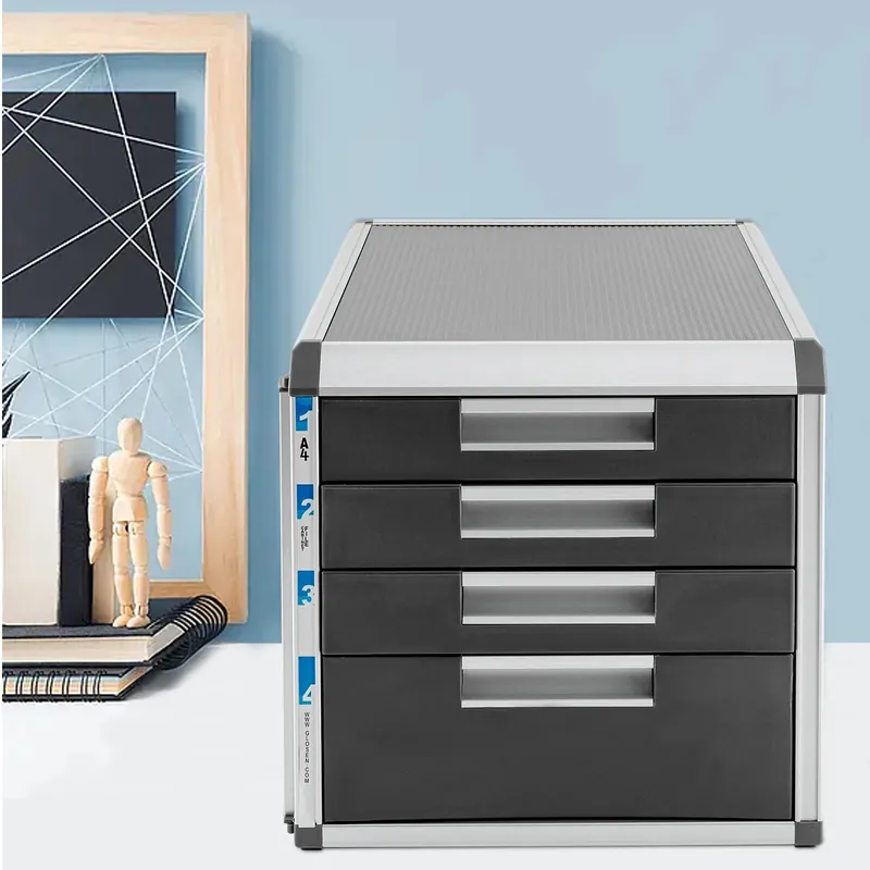 Modern Compact File Cabinet Concave Handles For Convenient Drawer Operation Smooth Surface For Easy Cleaning For Offices
