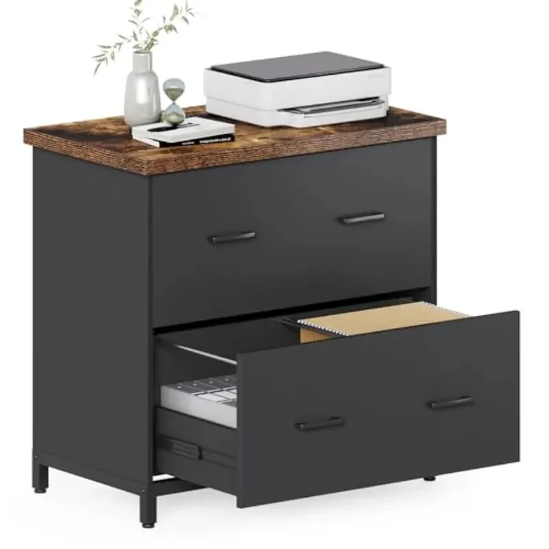 2 Drawer File Cabinet for Home Office 30.7Inch Lateral Office Cabinet for A4 and Letter Size Files Printer