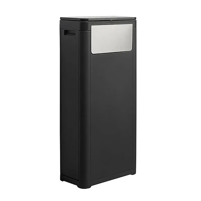 8 Gallon Tall Trash Can with Press Top Lid, Soft-Close Odor-Sealing Garbage Bin for Kitchen
