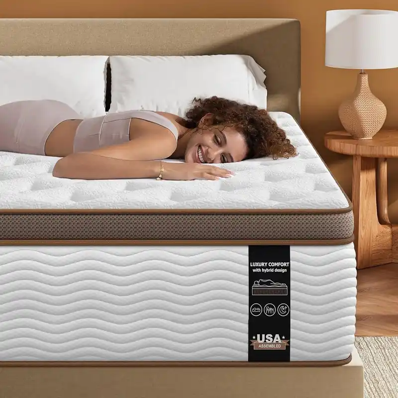14 Inch Hybrid Mattress with Orthopedic Spinal Support