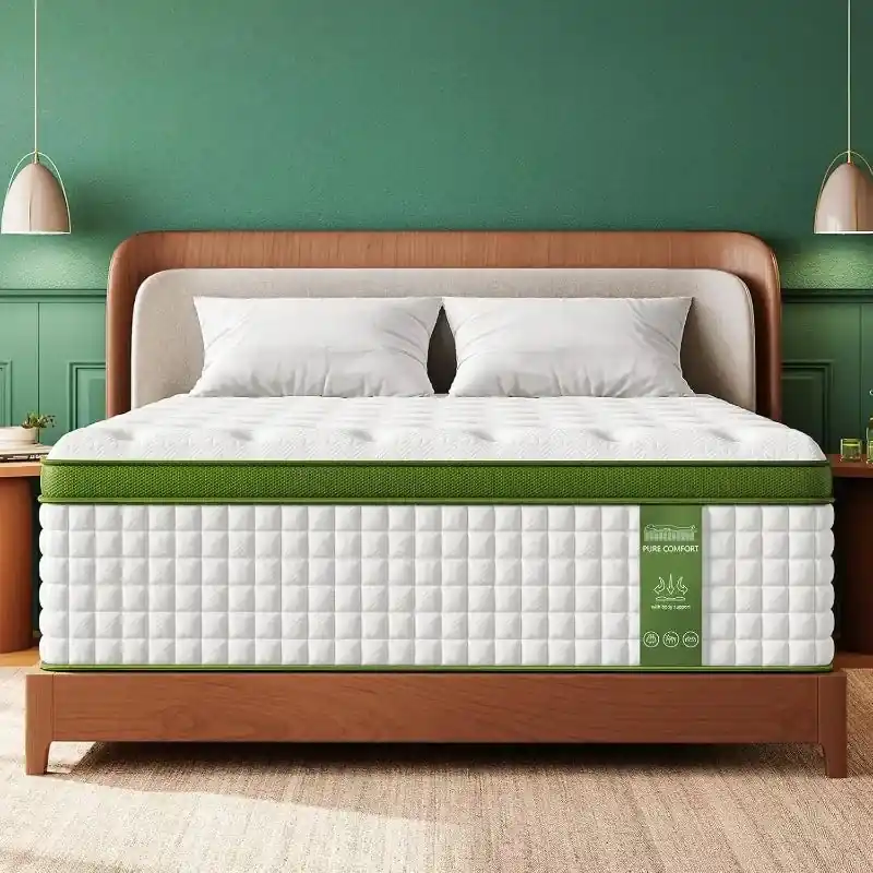 BedStory Extra Firm Full Size Mattress, 14 Inch Cooling Gel Hybrid Bed