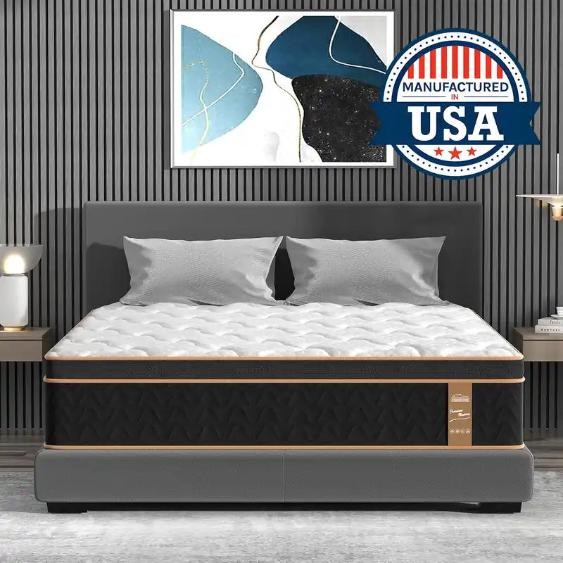 BedStory 10-14‘‘ Hybrid Mattress, Gel Memory Foam & Pocket Springs
