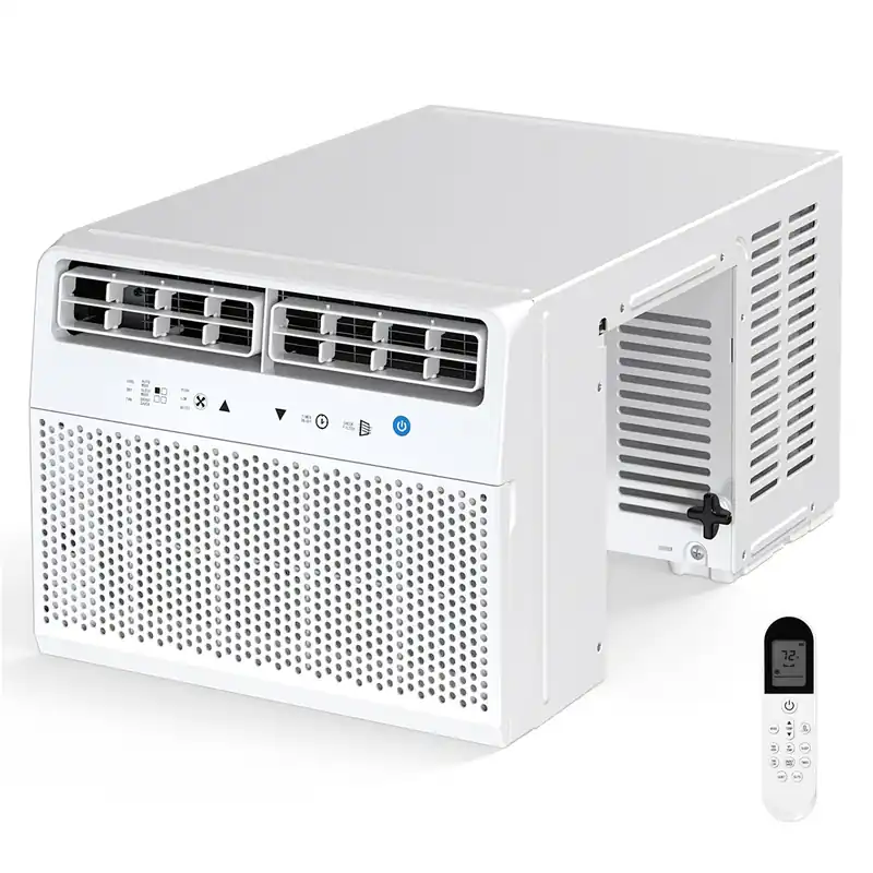 U-Shaped Window Air Conditioner, 12,000 BTU Window AC Unit Cools Up to 550 Sq. Ft for Bedroom/Small Room, Saddle AC Unit with Full Window View, Quiet & Energy Saving, Installation Kit Included