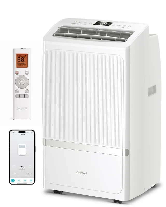 Portable Air Conditioners, 16000 BTU AC Cools up to 800 Sq Ft, Quiet 40 dB Free Stand Portable AC with Drainage-Free Cooling/Fan/Dehumidifier, Sleep Mode, APP&Remote Control, Installation Kit