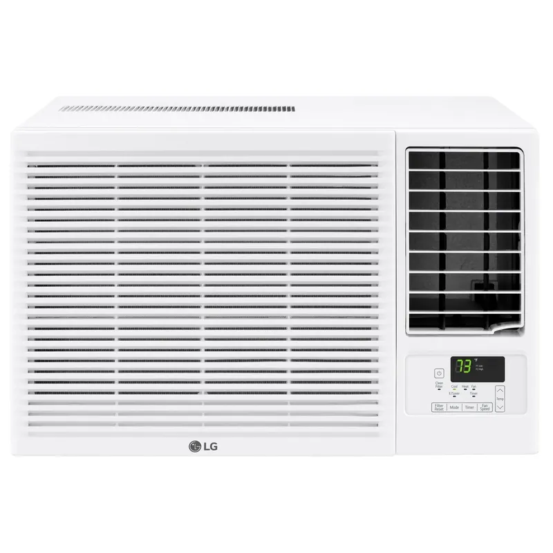 LG 12,200 BTU Window Air Conditioner with Supplemental Heat, 230/208V, Cools 570 Sq.Ft. (19‘ x 30‘ Room Size), Electronic Controls with Remote, 2 Cooling, Heating & Fan Speeds, Slide In-Out Chassis