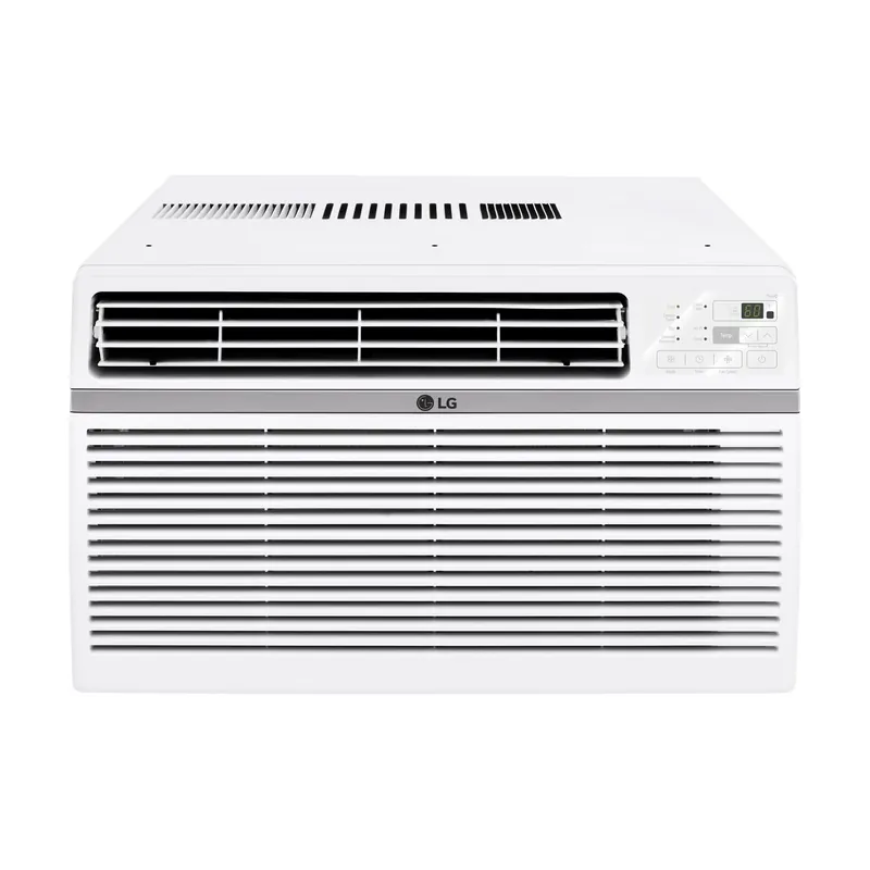 LG 18,000 BTU Window Air Conditioner, 230/208V, Cools 1,000 Sq.Ft. (25‘ x 40‘ Room Size), Quiet Operation, Electronic Control with Remote, 3 Cooling & Fan Speeds, Auto Restart, White
