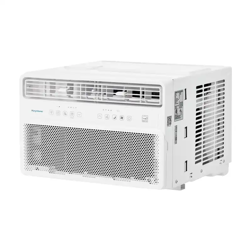 Keystone 18,000 BTU 230V Window Mounted Inverter Air Conditioner with Quiet, High Efficiency Operation and Remote, Window AC Unit for Apartment, Living Room, Bedroom, Large Rooms up to 1000-Sq. Ft.