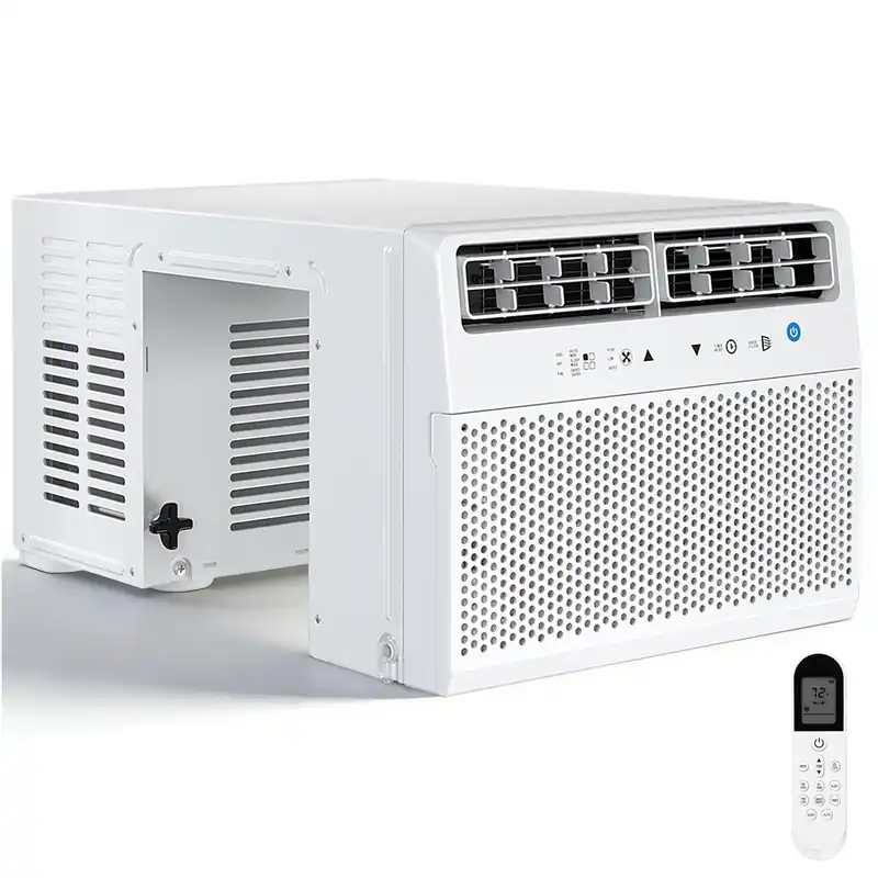 U-Shaped Window Air Conditioner, 10,000 BTU Window AC Unit Cools Up to 450 Sq. Ft for Bedroom/Living Room, Saddle AC Unit with Full Window View, Quiet & Energy Saving, Installation Kit Included
