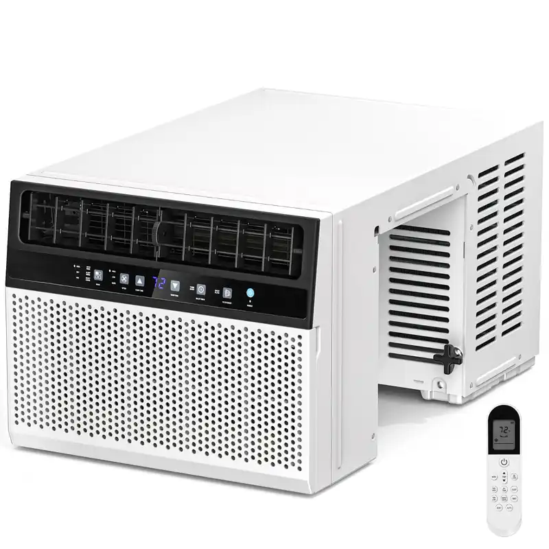 Antarctic Star 12,000 BTU Window Air Conditioners, U-Shaped Air Condtioner Unit Cools up to 550 Sq. Ft, 6 Modes 24H Timer Energy-saving Window AC Units, Full Window View, Easy to Install, White