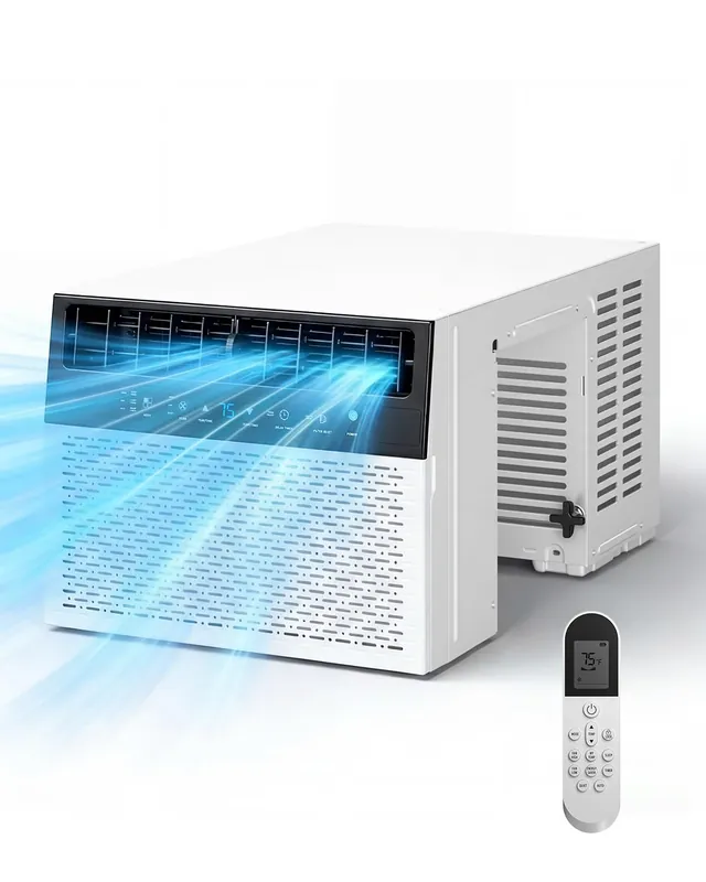Manastin 10,000 BTU U Shaped Window Air Conditioner - Cools 450 Sq Ft, Energy-saving Window AC Units with Open Window Flexibility Easy to Install, Remote Control