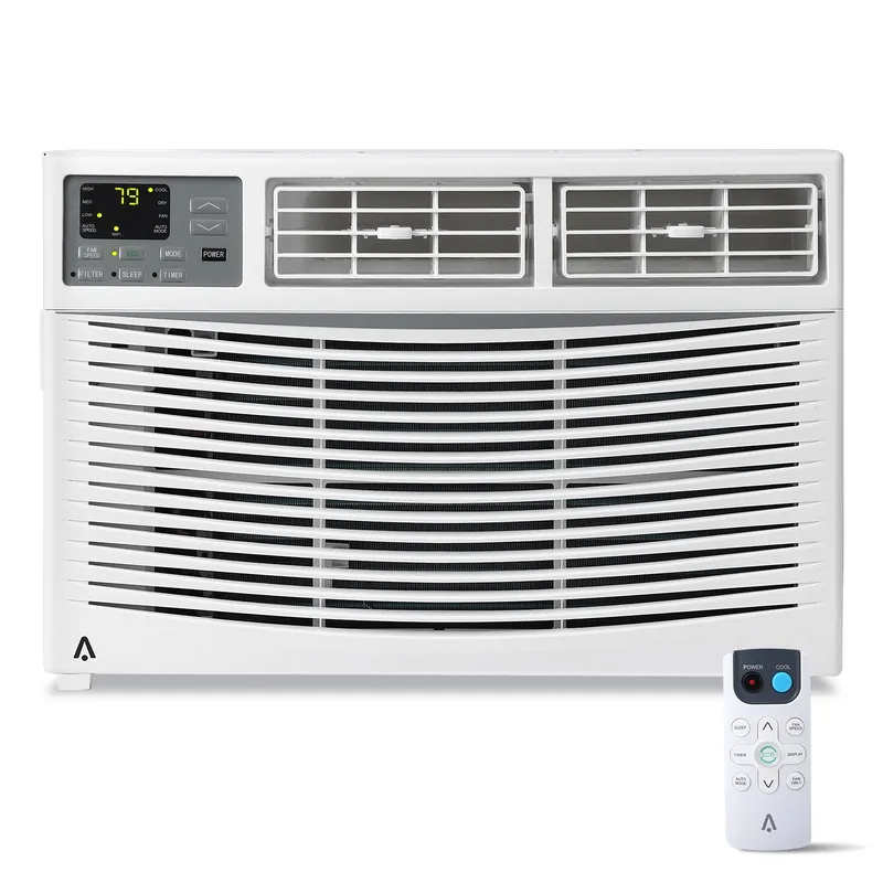 Towallmark 8,000 Btu Window Air Conditioner, Cools Up to 350 Sq. Ft with Cooling, 3 Fan Speed, Window-Mounted Room Ac Window Unit with Remote, Easy Install Kit for Home