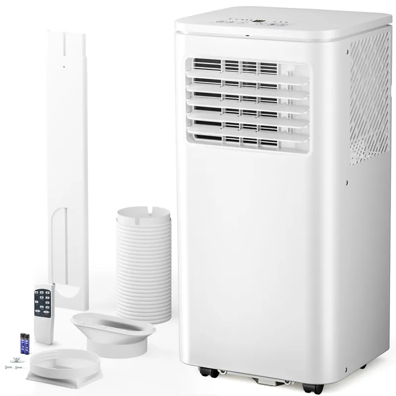 Antarctic Star 8000 BTU Portable Air Conditioner, 4-in-1 AC Unit with Cooling, Dehumidifier & Fan Modes, Sleep Mode, 24H Timer & Remote Control, Moving Wheels & Window Installation Kit