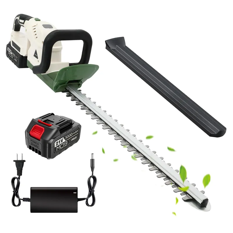 ALSO GO 20‘‘ Cordless Hedge Trimmer, 21V Electric Bush Trimmer, Cordless Shrub Trimmer with 3Ah Battery and Charger, 3/4‘‘ Cutting Capacity, Grass Shrub Trimmer for Garden, Lawn