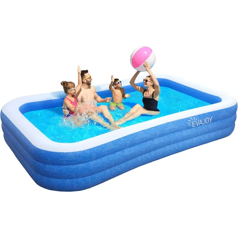 Inflatable Pool 118‘‘ x 72‘‘ x 20‘‘ Above Ground Swimming Pool for Kids Family