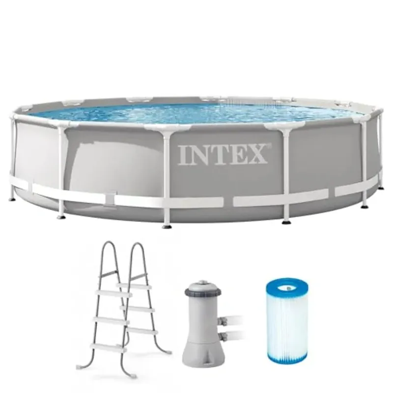 Backyard outdoor swimming pool set 12 ft x 30 in with 530 GPH filter pump