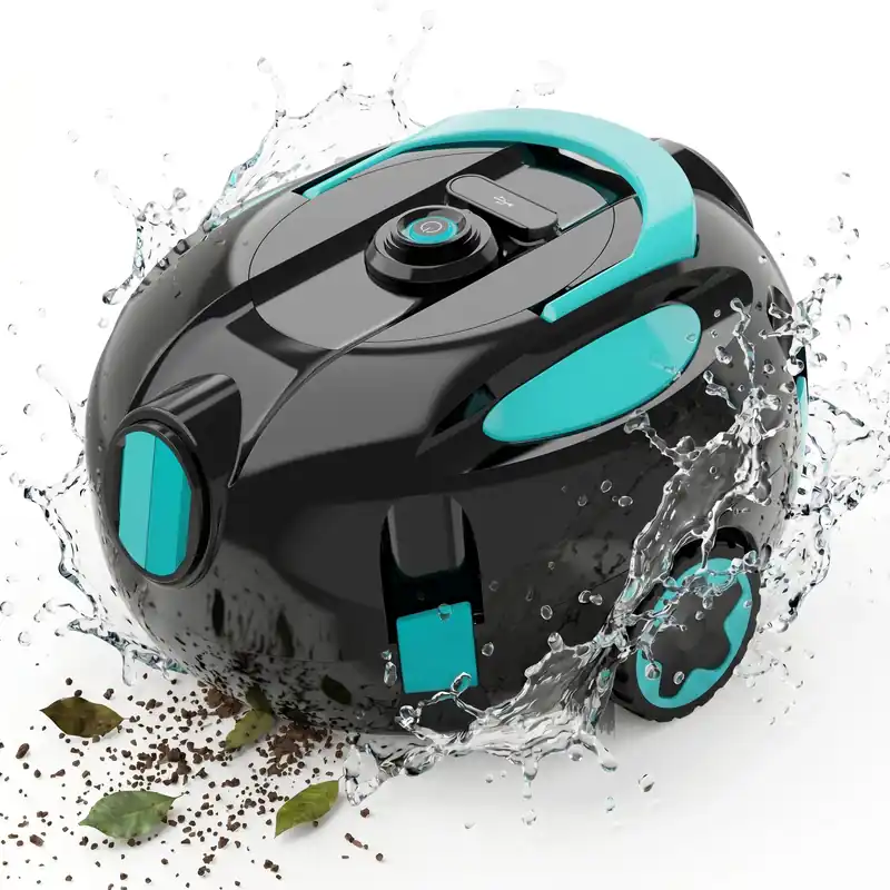 Solar Powered Pool Skimmer, Cordless Pool Cleaner, Robotic Pool Vacuum-H3 Overground Robotic Pool Skimmer Robot with AppSelf-Parking (Button Switch-Update1)