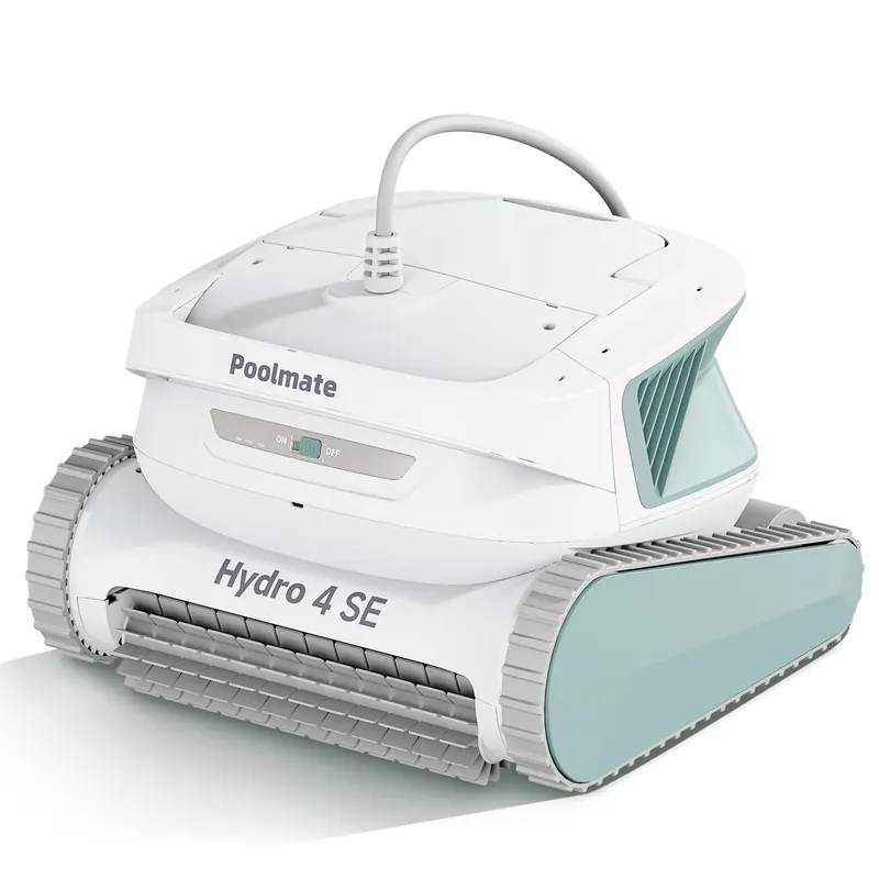 Hydro 4SE Robotic Pool Cleaner, S-Shaped Path/Auto Wall/Waterline Cleaning, 40FT Long Cable/4 Cleaning Modes, 4.1L Large Filter Basket Pool Vacuum Ideal for Inground/Above Pools
