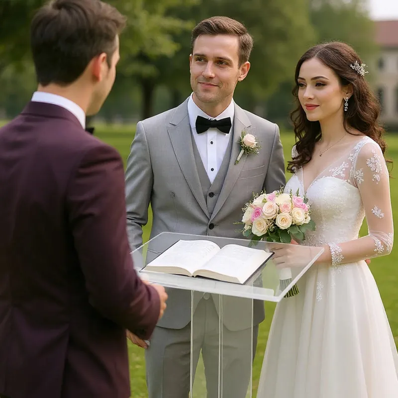 43.31 Inch Acrylic Clear Podium Stand Transparent Churches Lecterns Church Lectern for Churches Speeches