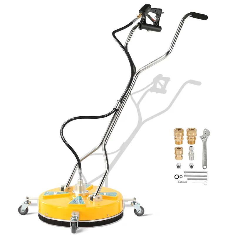 RIDGE WASHER 20‘‘ Pressure Washer Surface Cleaner, Surface Cleaner Dual Handle, Power Washer Surface Cleaner with 4 Wheels for Cleaning Driveways, Sidewalks, Patios, Decks, 4500 PSI