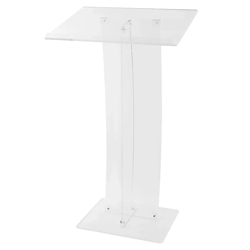 43.31 Inch Acrylic Clear Conference Presentation Pulpit Presentation Podiums for Classroom Weddings
