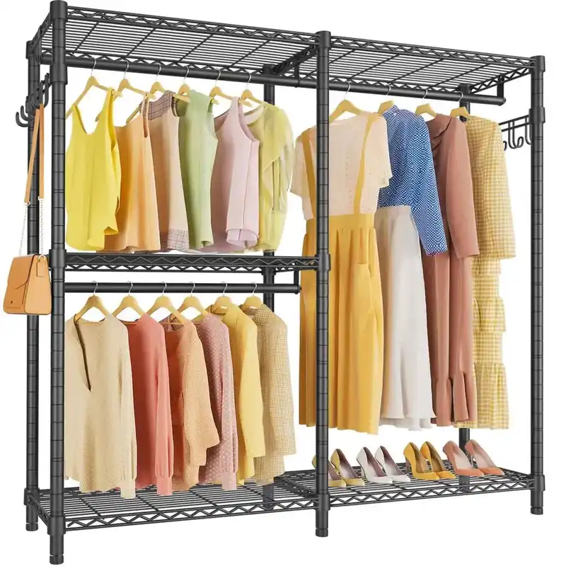 V4 Heavy Duty Clothing Rack for Hanging Clothes 810lbs Load Capacity