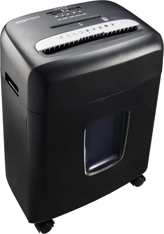 Micro Cut Paper Shredder, 8 Sheet Capacity, CD & Credit Card Shredder with Pull Out Bin