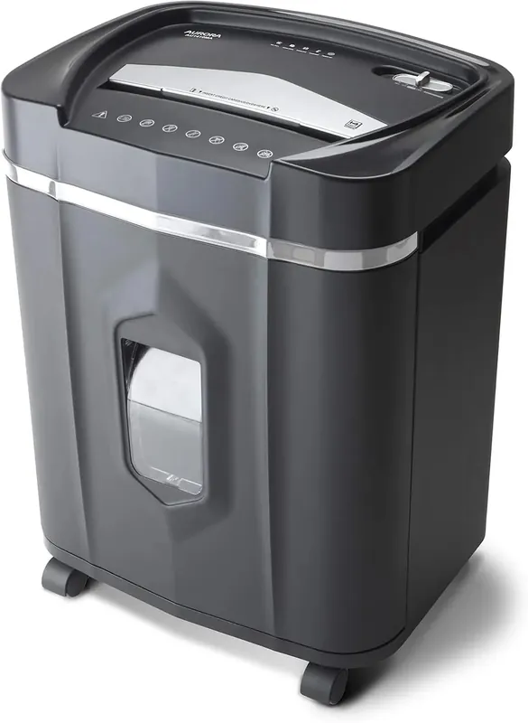12-Sheet Micro-Cut Paper Shredder, 60-Min Continuous Run, Anti-Jam, Shreds