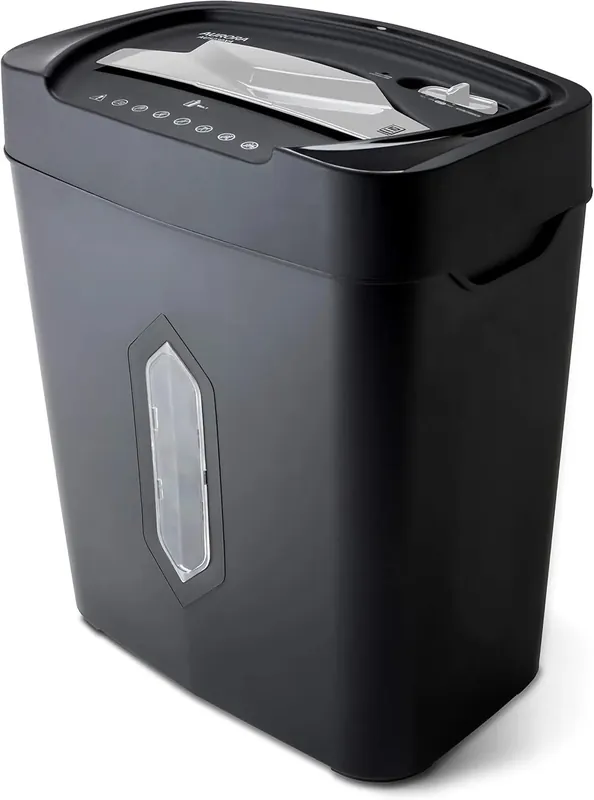 12-Sheet Crosscut Paper and Credit Card Shredder with Anti-Jam, 5.2-Gallon