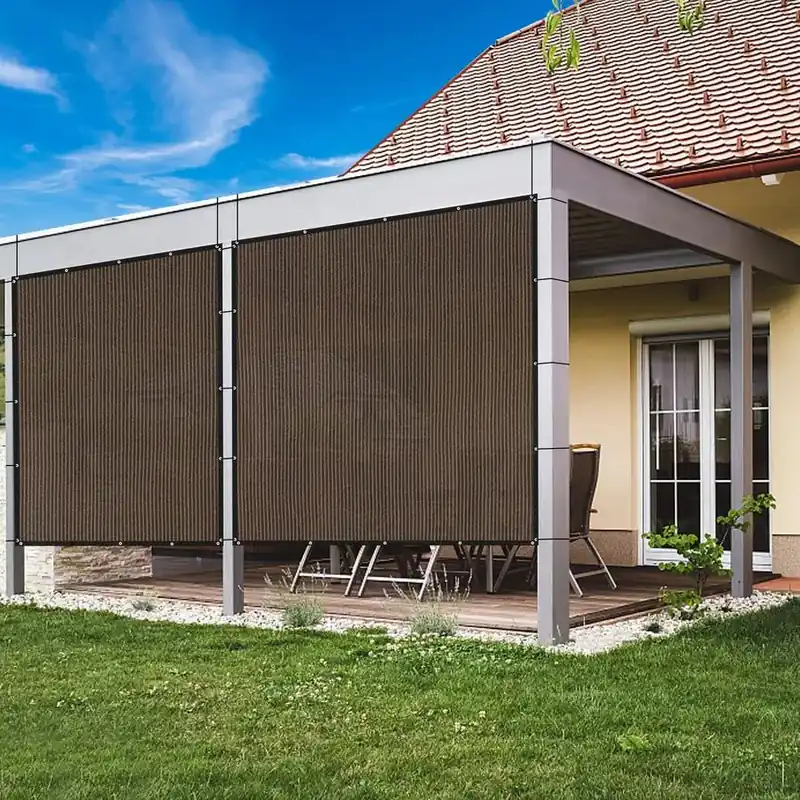 90 Shade Fabric Sun Shade Cloth Privacy Screen with Grommets for Patio Garden