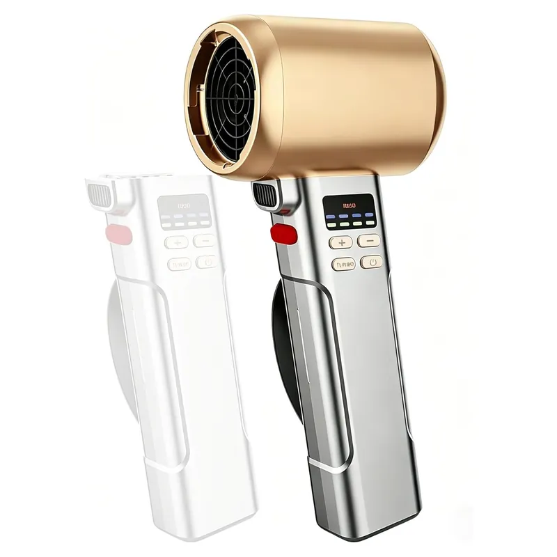 VortLab Car Dryer Air Blower & 730PRO Cordless Leaf Blower 760CFM/220MPH Turbo Blower 5 Speed Modes & Detachable Battery Perfect for Yard Cleanup, Snow Removal & Car Drying (Gold Silver)
