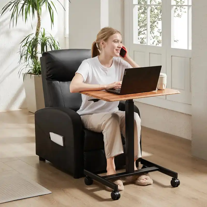 JHK Mobile Living Room Sofa Table Standing Desk Portable Computer Desk