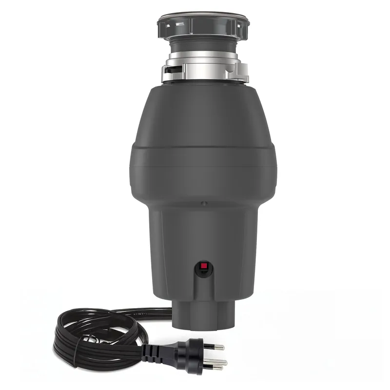 GarveeTech Garbage Disposal 1/2 HP, Continuous Feed Food Waste Disposer with Air Switch & Flange Seal, Stainless Steel Garbage Disposer, Compact Food Waste Grinder for Kitchen Sink, Grey