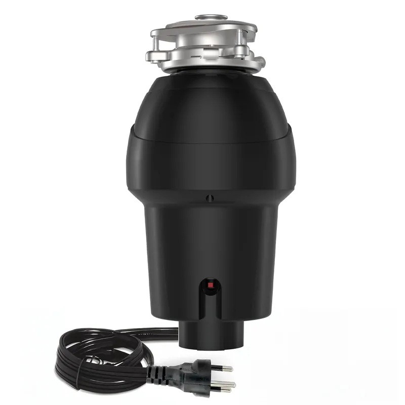 GarveeTech Garbage Disposal 1 HP, Continuous Feed Food Waste Disposer with Air Switch & Flange Seal, Stainless Steel Garbage Disposer, Compact Food Waste Grinder for Kitchen Sink, Black