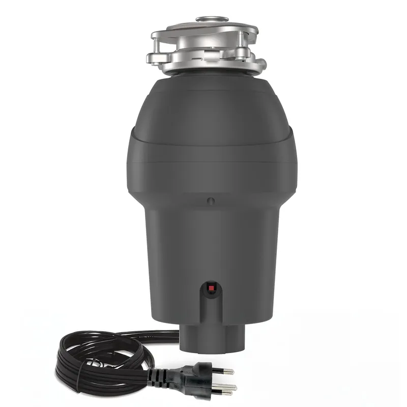 GarveeTech Garbage Disposal 1 HP, Continuous Feed Food Waste Disposer with Air Switch & Flange Seal, Stainless Steel Garbage Disposer, Compact Food Waste Grinder for Kitchen Sink, Grey