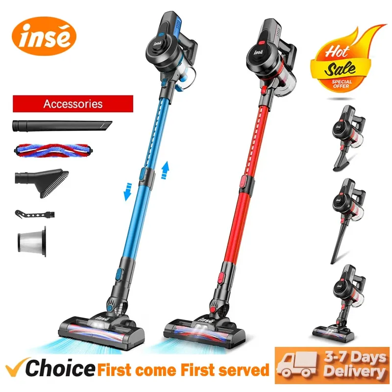INSE Cordless 160W Powerful 6-in-1 Handheld Stick Vacuum Up to 45mins