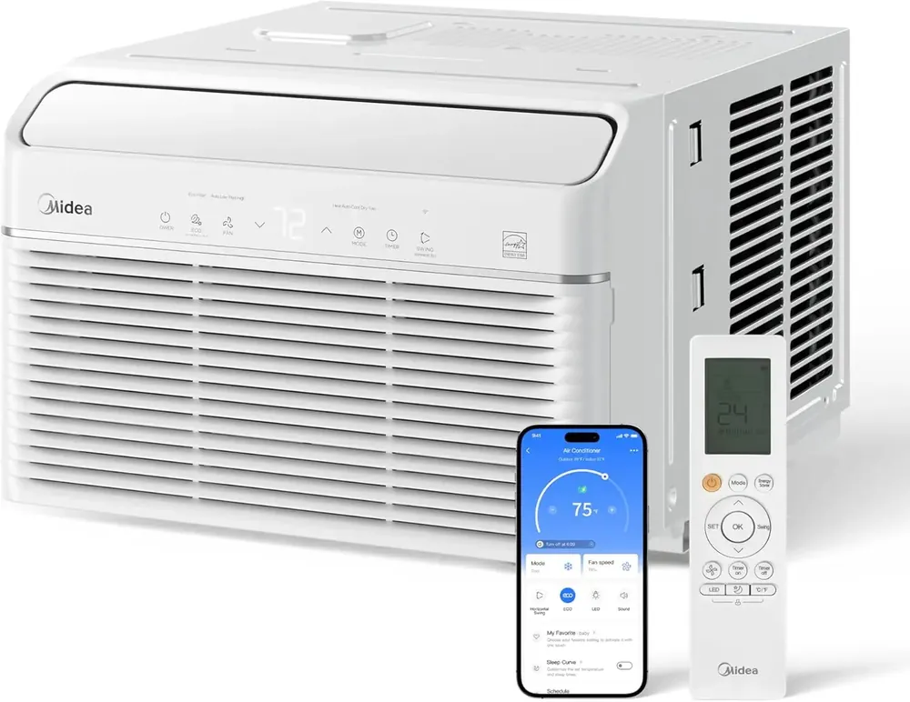 Quiet Window AC with Heat & Dehumidifier – 12,000 BTU, Cools 550 Sq Ft