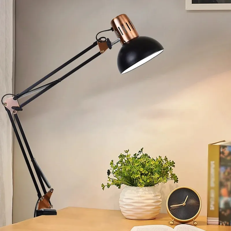 ED Studio Desk Lamp Vintage Portable Lamps With Clamp Book Reading
